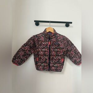 Patagonia Kids Puffer Jacket - Black and Pink Floral